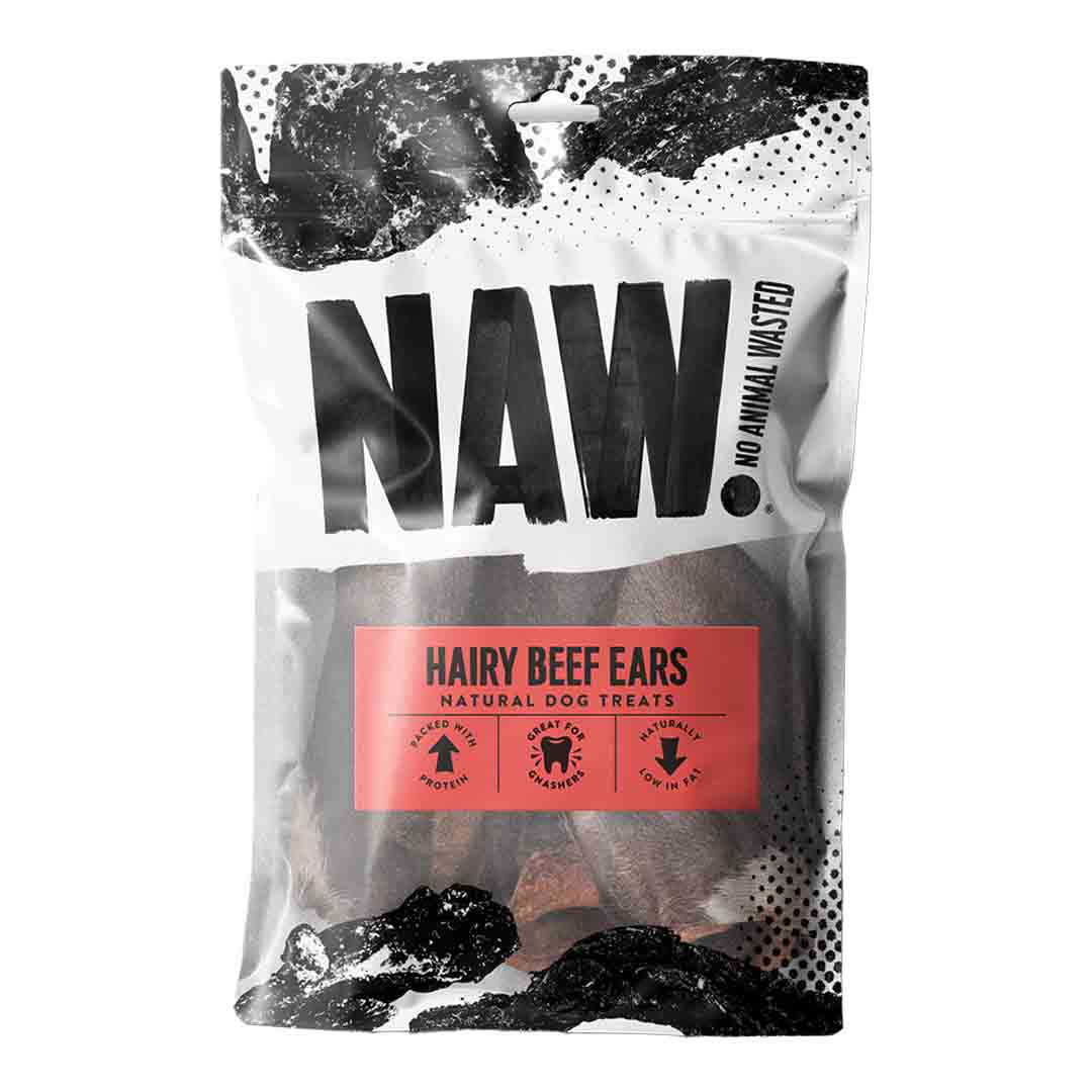 Naw Hairy Beef Ears Natural Dog Treat 3 Pack