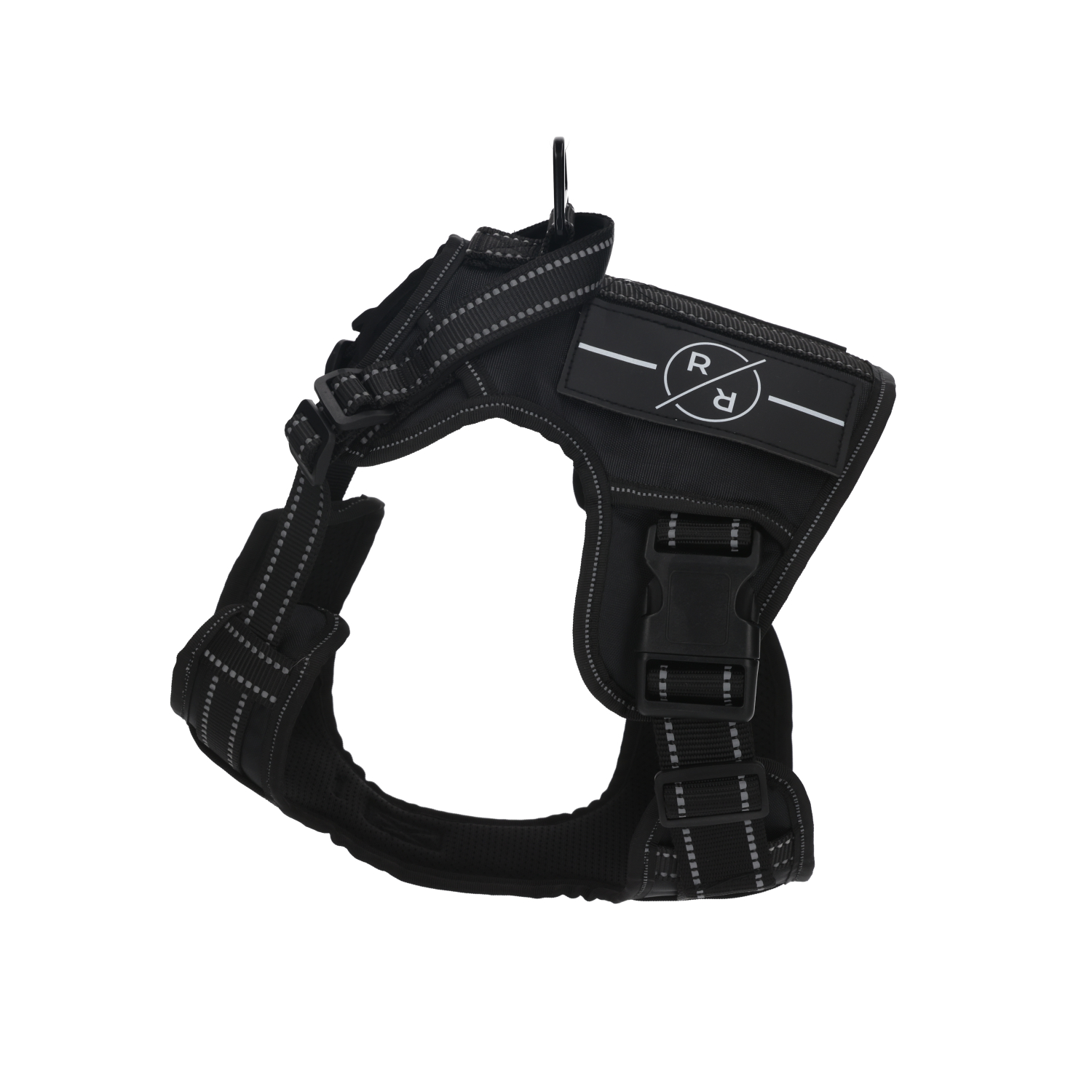 Rufus & Rosie Black Tactical Dog Vest Harness, XXL
