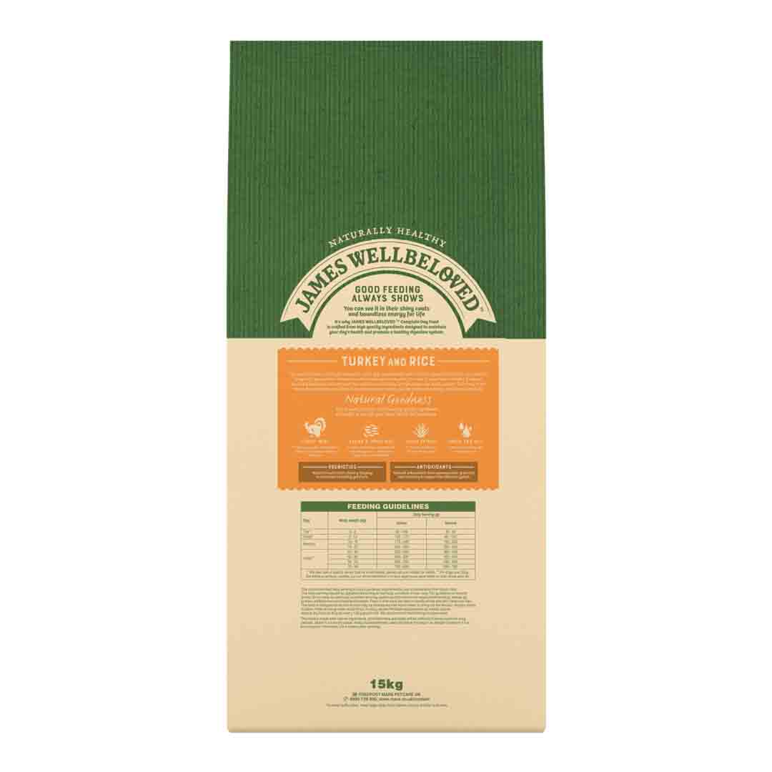 James Wellbeloved Senior Dog Food Turkey & Rice 15kg