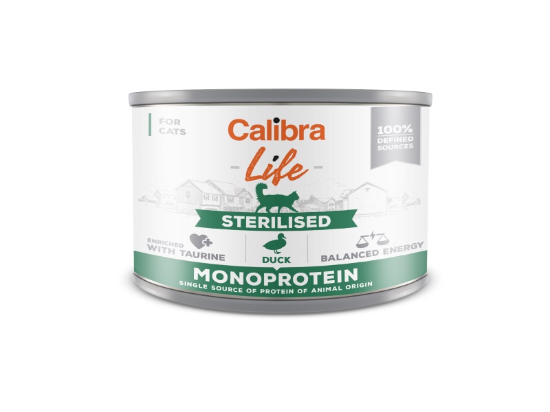Calibra Cat Life Can Sterilised Duck Cat Food 6x200g