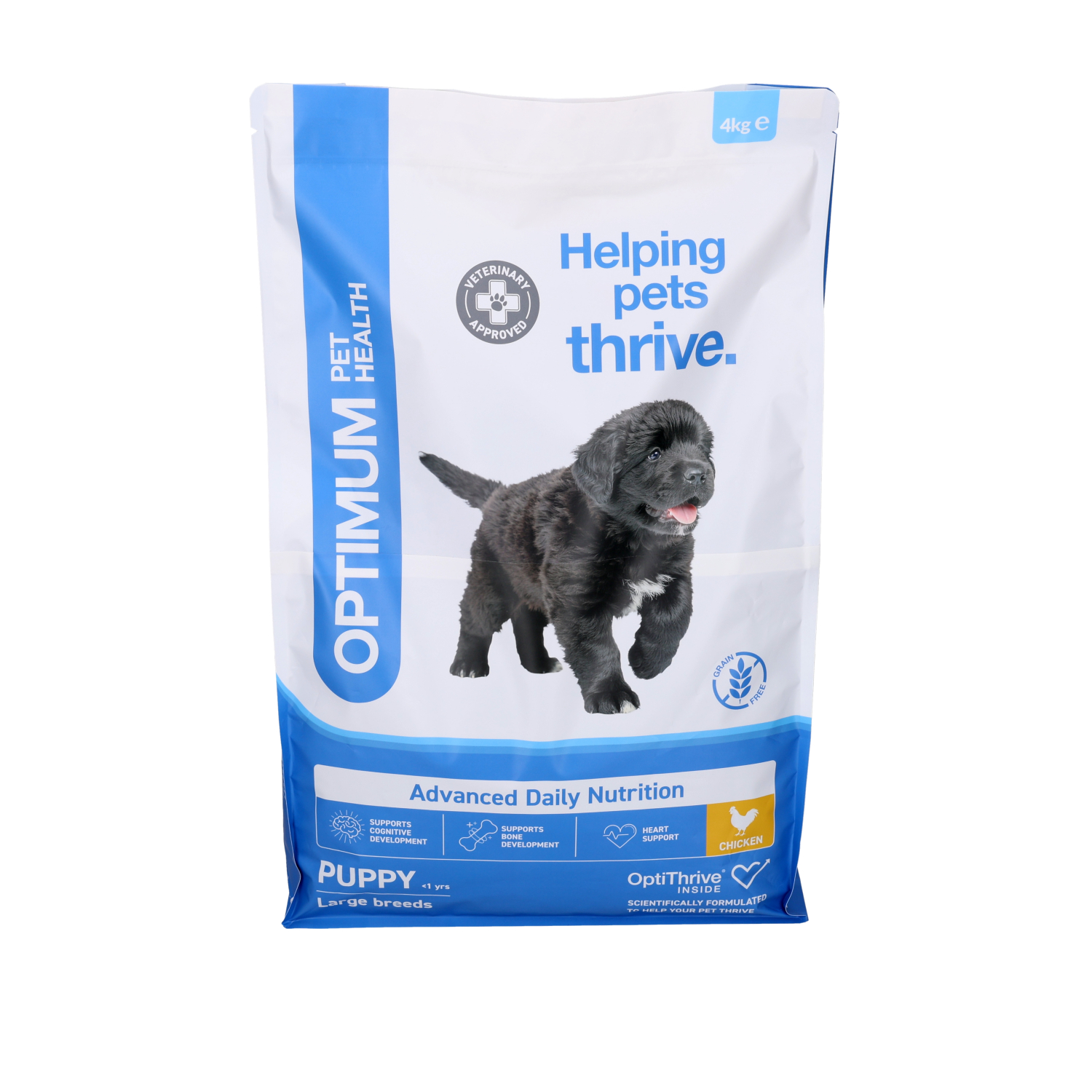 Optimum Pet Health Large Breed Puppy Dry Dog Food, 4kg