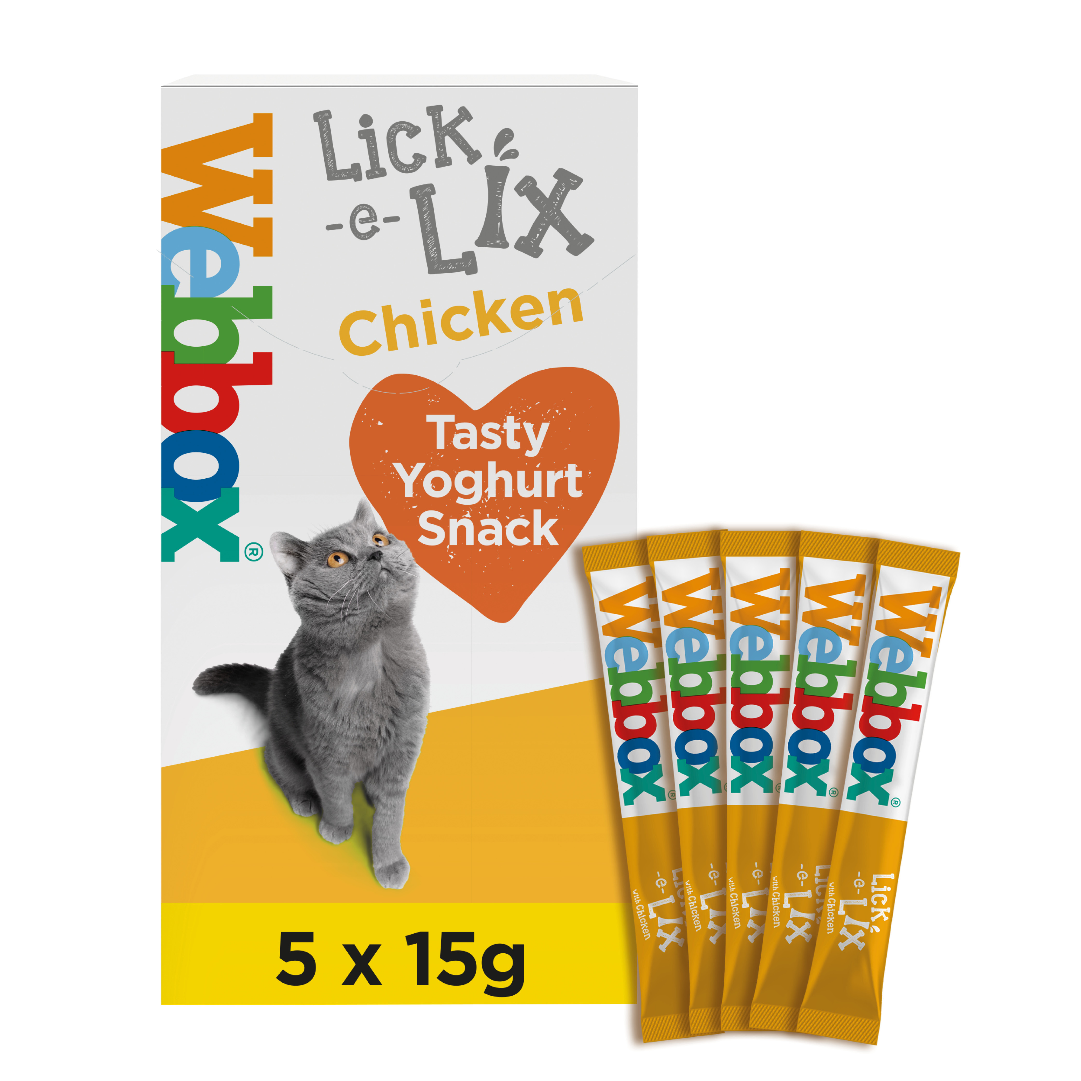 Webbox Cats Delight Lick-E-Lix with Chicken Cat Treat,  5 Pack