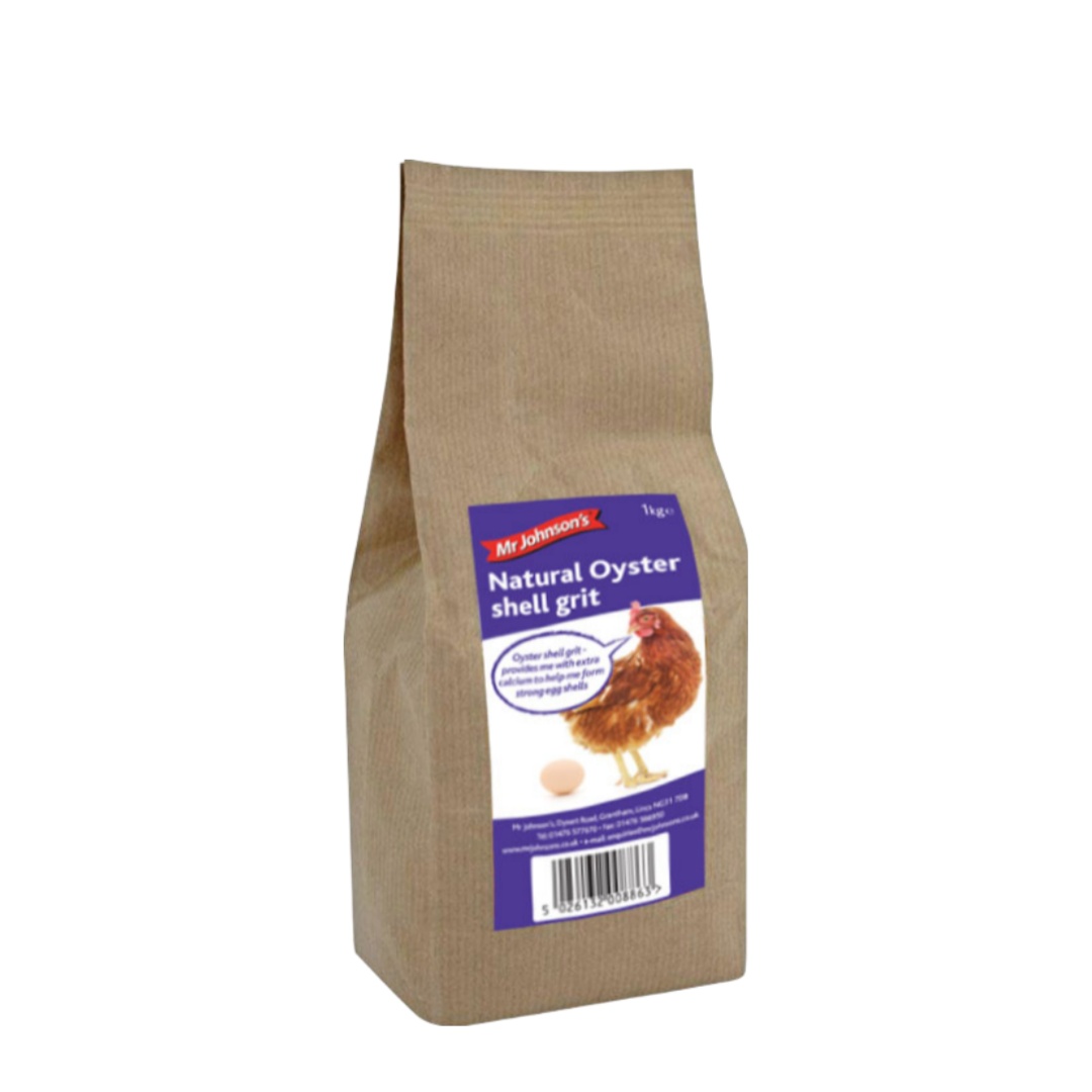 Mr Johnson's Natural Oyster Shell Grit, 1Kg