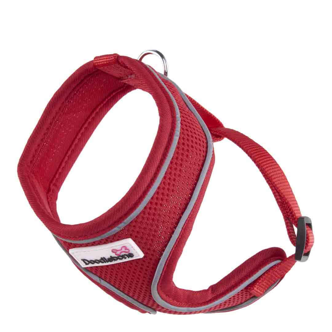 Doodlebone Airmesh Dog Harness Red Small