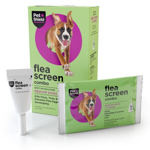 Pet Shield Flea Screen Combo for Medium Dogs 1 Pipette