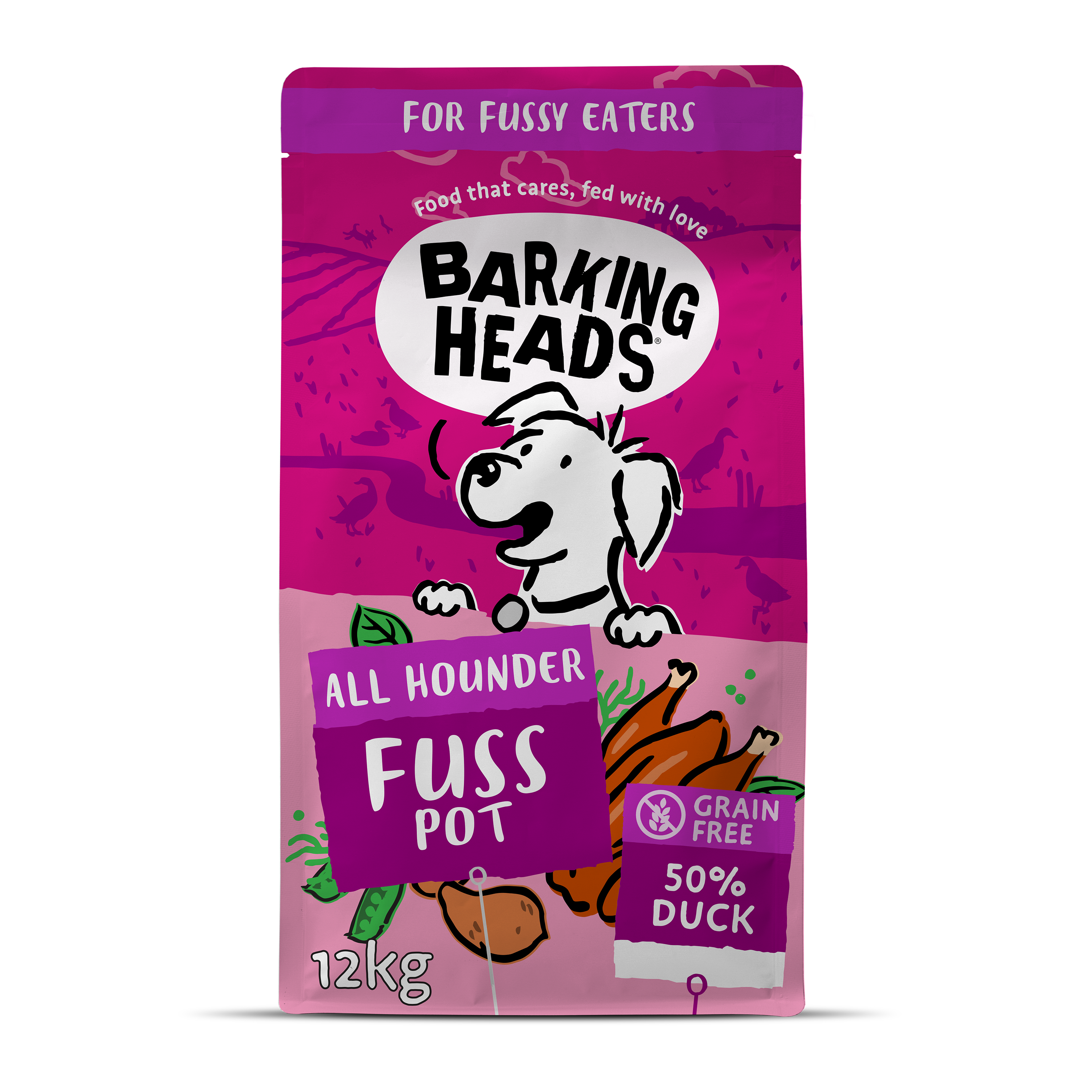 Barking Heads All Hounder Fuss Pot Duck Dry Dog Food, 12kg