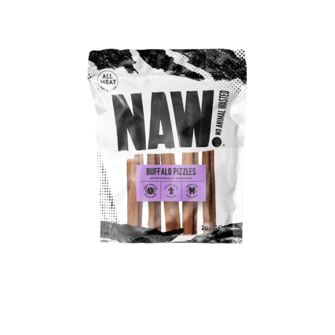 Naw Buffalo Straight Pizzles Natural Dog Treats 5 Pack