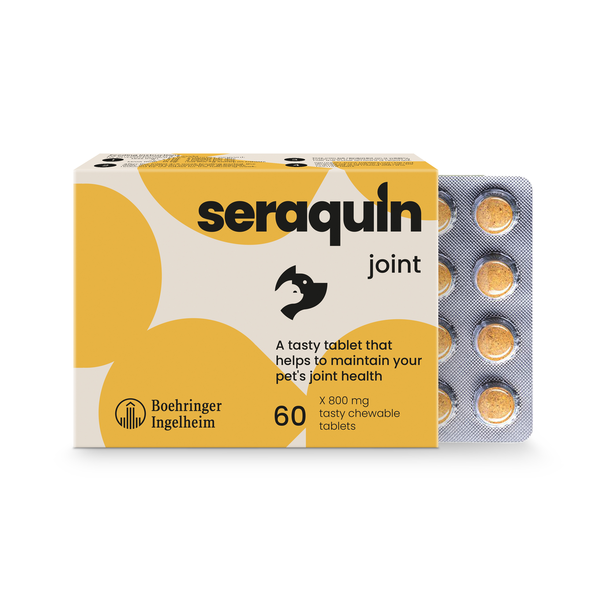 Seraquin 800mg Joint Tablets for Small Dogs & Cats 60 Tablets