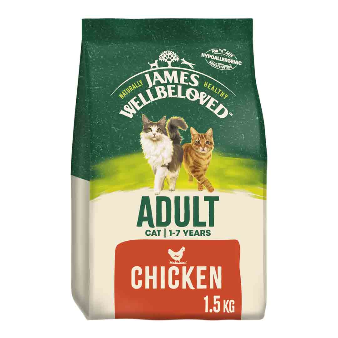 James Wellbeloved Adult Chicken Dry Cat Food 1.5kg