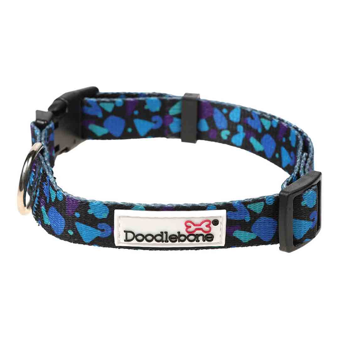 Doodle Bone Bold Dog Collar Electric Party 6-11