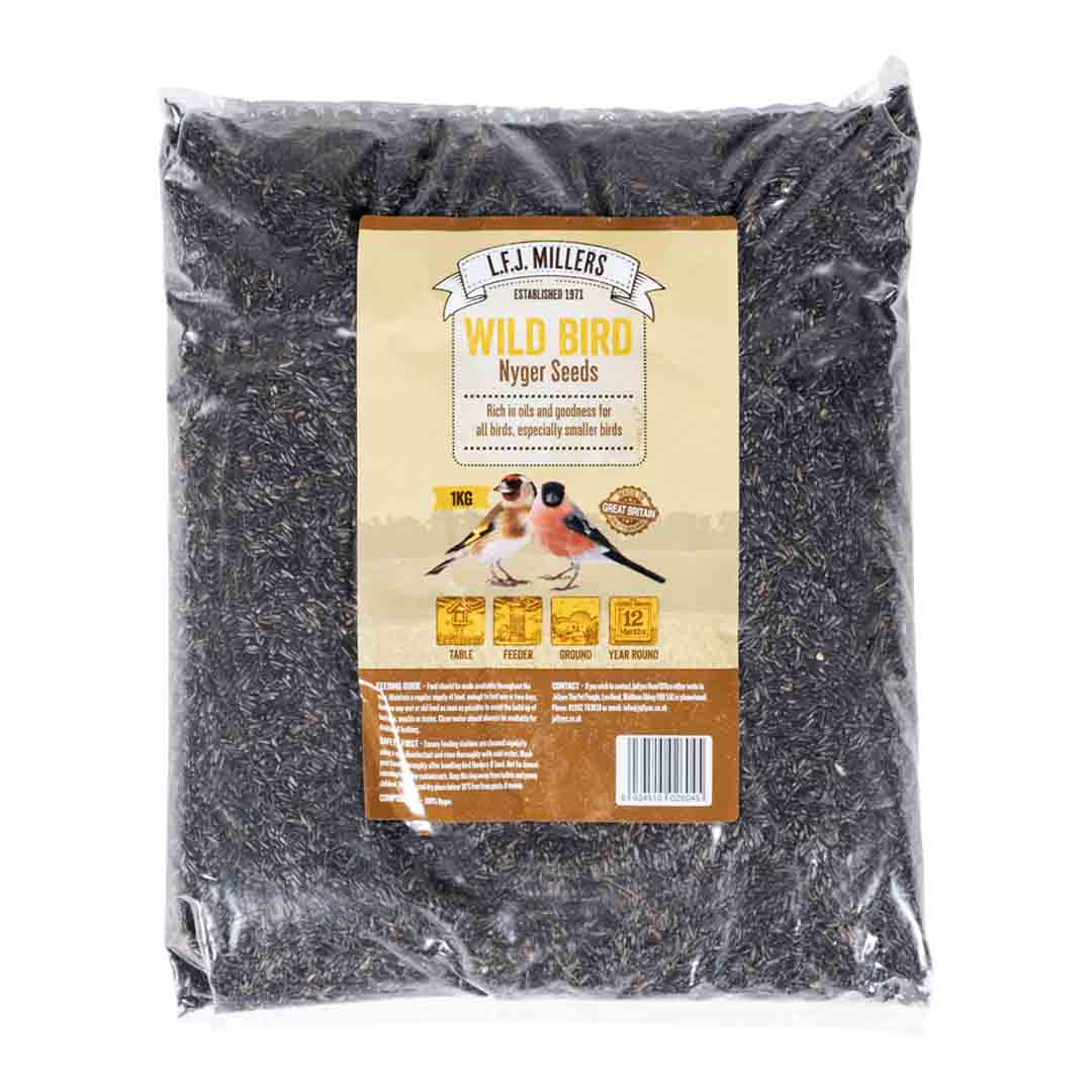 LFJ MIllers Nyger Seeds, Wild Bird Food, 1kg