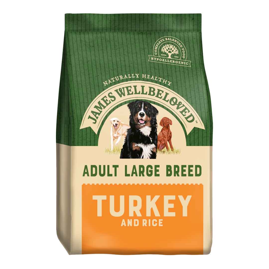 James Wellbeloved Dog Large Breed Adult Turkey & Rice Dry Dog Food, 15kg