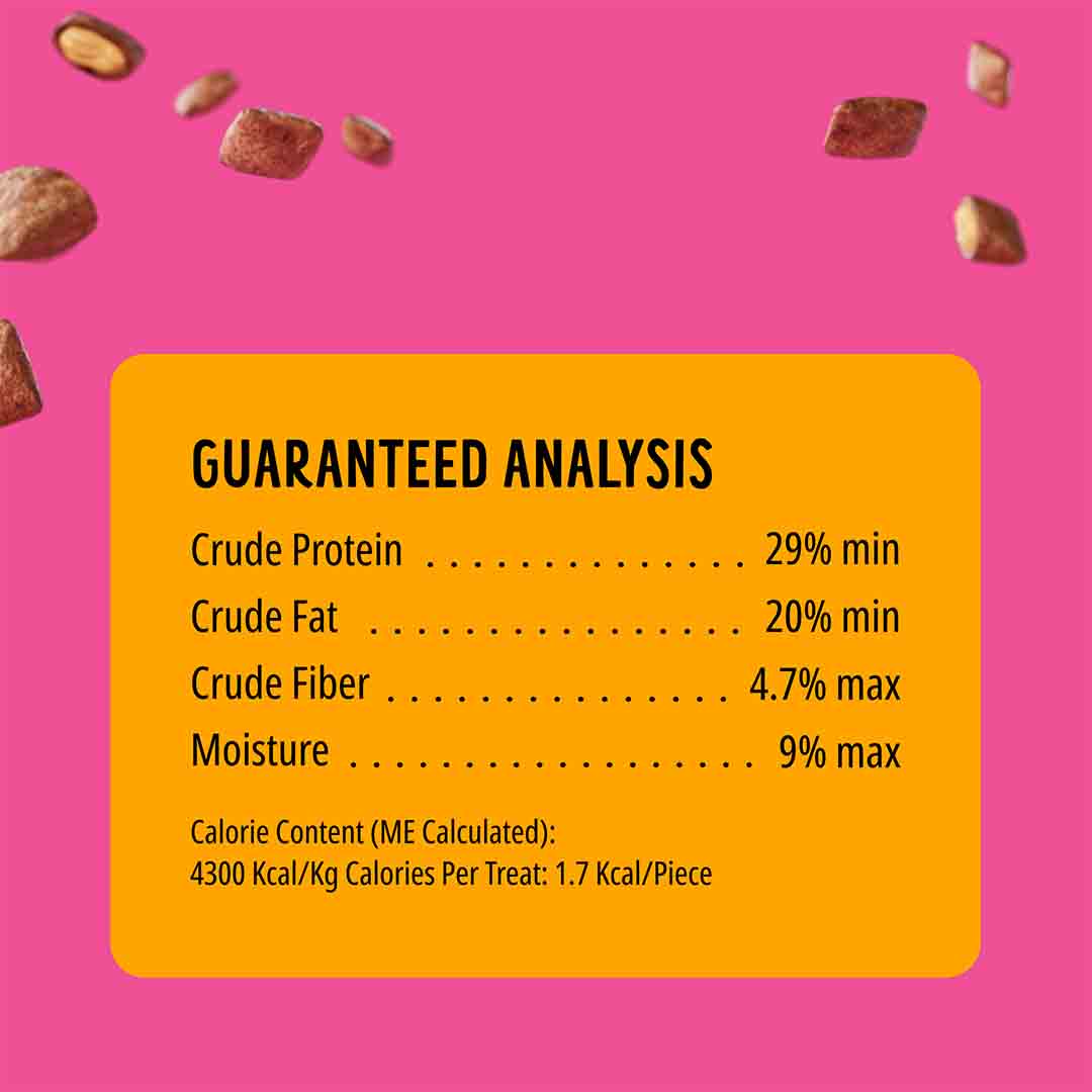Bonkers Cat Bites, Crunchy & Soft Paw Lickin' Chicken Flavoured Cat Treats 60g