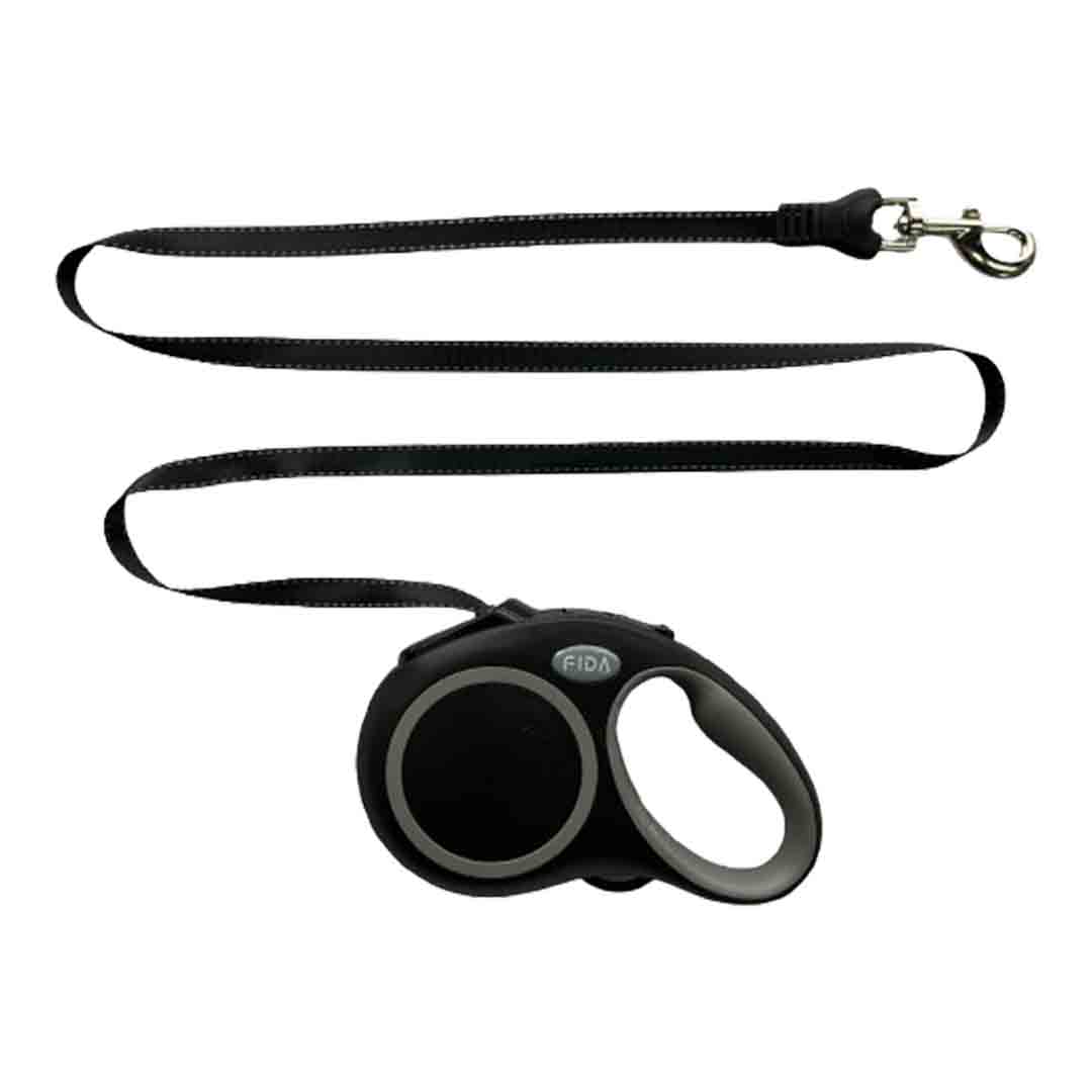 Fida Retractbale Dog Lead Black L