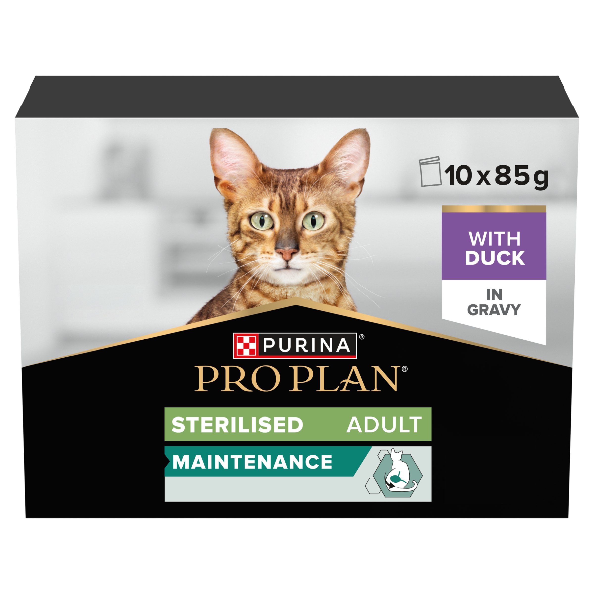 PRO PLAN Neutered Duck in Gravy Wet Cat Food 10x85g