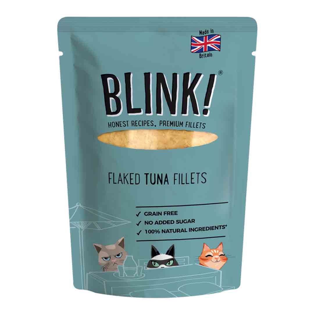 Blink Wet Cat Food Tuna Fillets in Jelly, Cat Food Pouch, 85g 