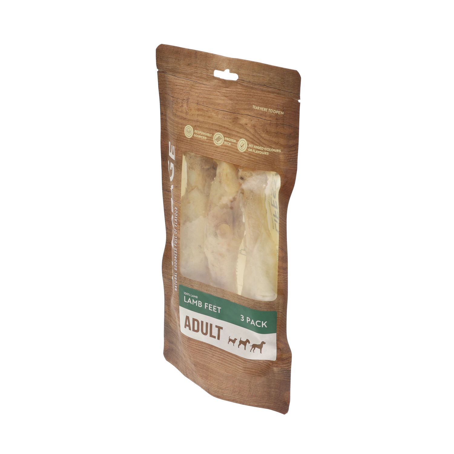 Lifestage Naturals Dog Treat, Lambs Feet, 3 Pack