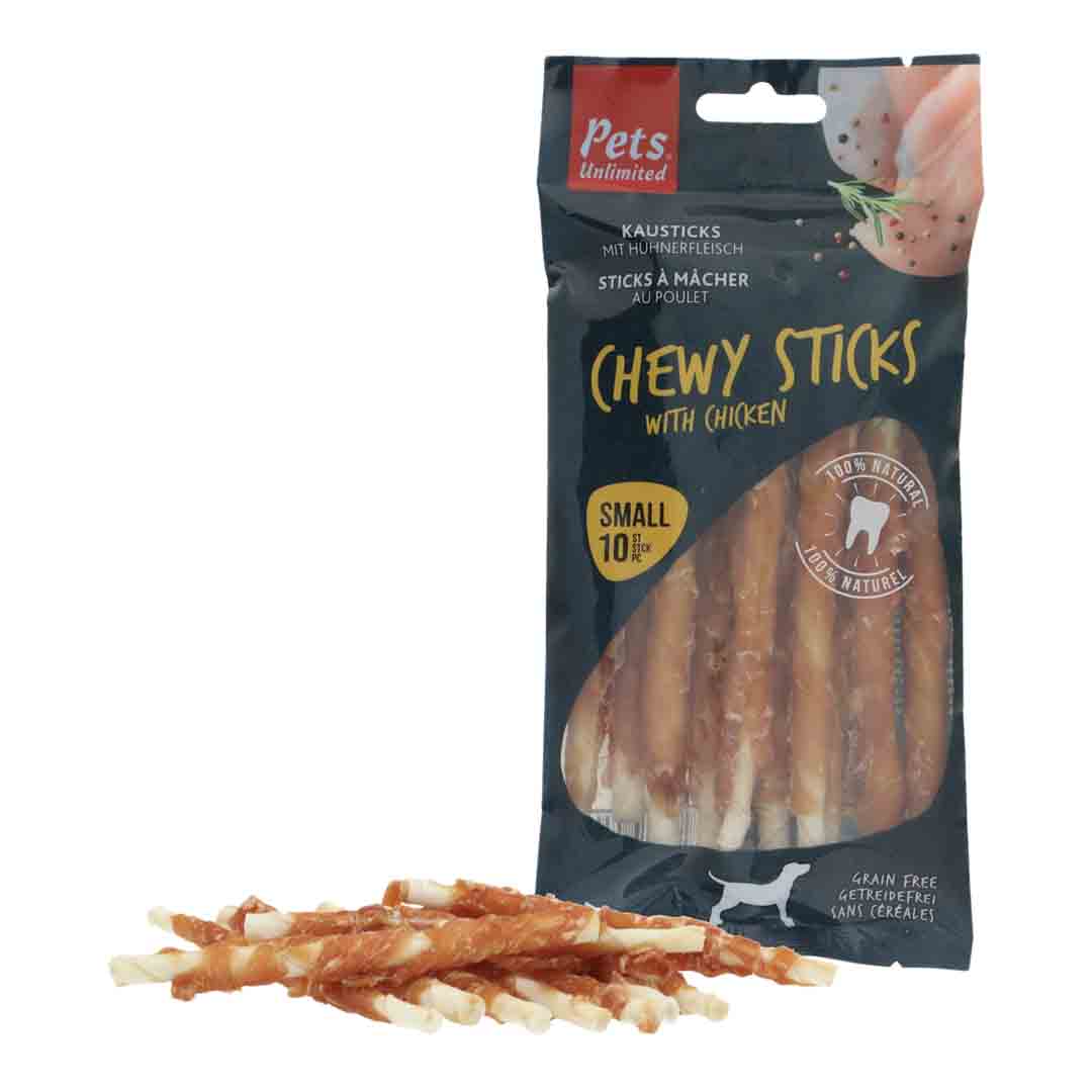 Pets Unlimited Chewy Sticks with Chicken 100g