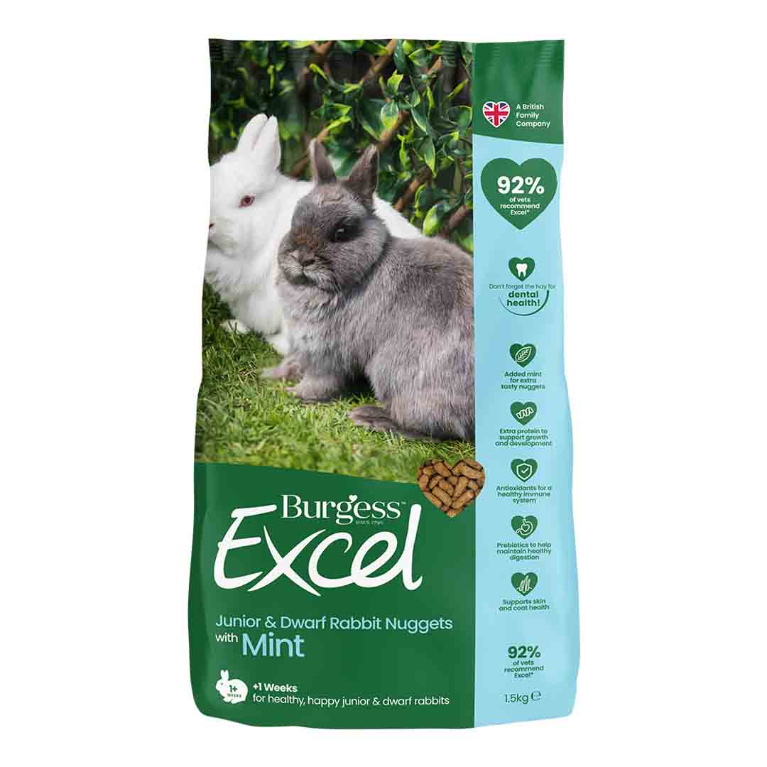 Burgess Excel Junior & Dwarf Rabbit Food, 1.5kg