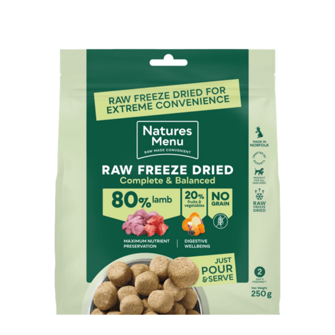Natures Menu Freeze Dried Lamb Raw Dog Food 250g
