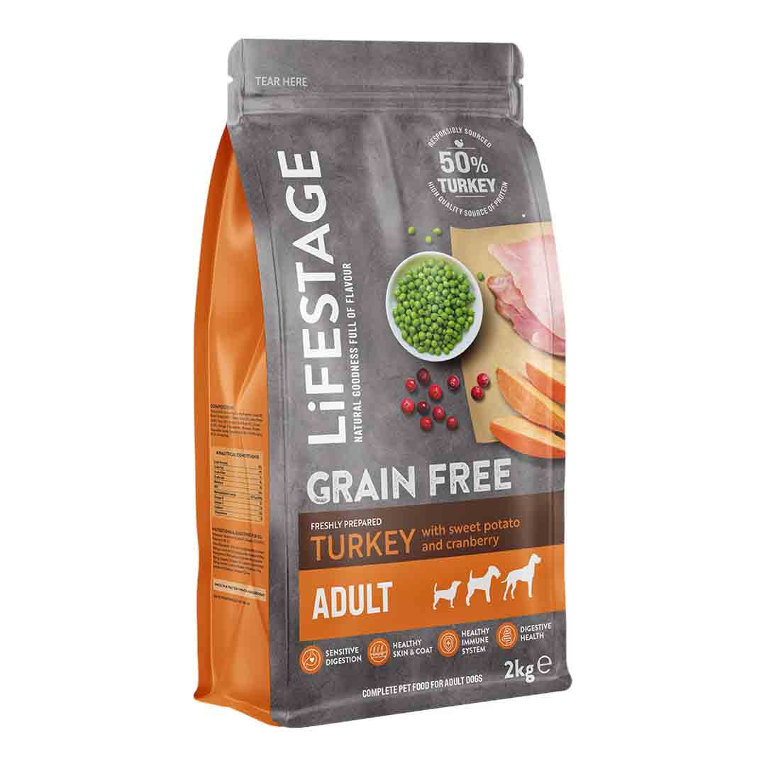 Lifestage Grain Free Dog Food Turkey, Sweet Potato & Cranberry 2kg