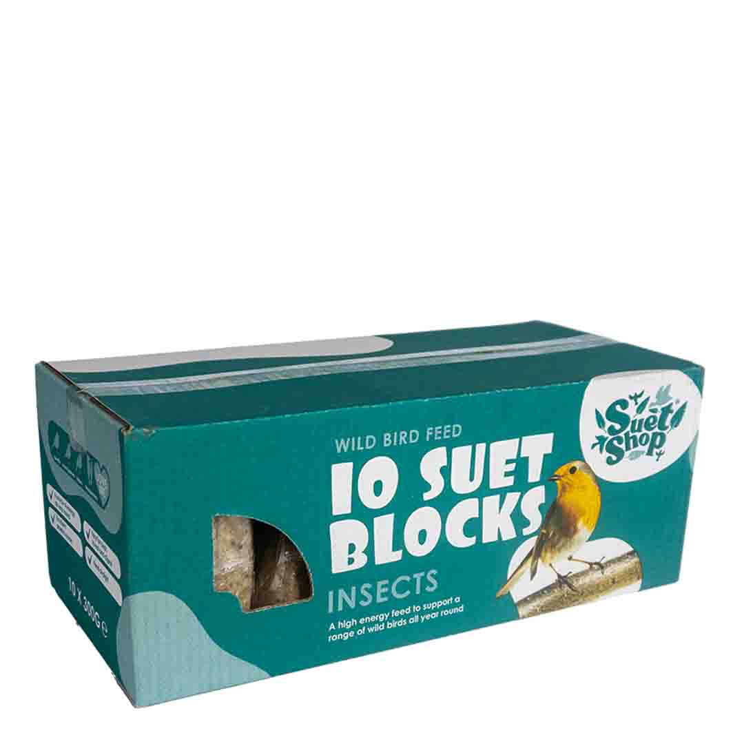Suet Bird Food, Insect Blocks 10 x 300g