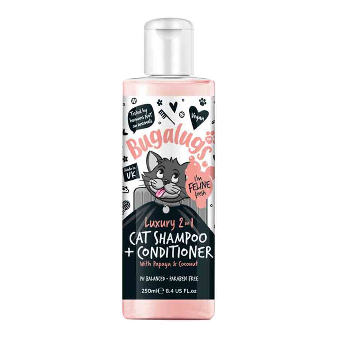 Bugalugs 2 in 1 Cat Shampoo & Conditioner Papaya & Coconut 200ml