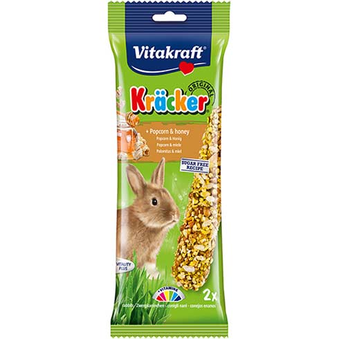 Vitakraft Kracker PopCorn-Honey, Rabbit Treats, 100g