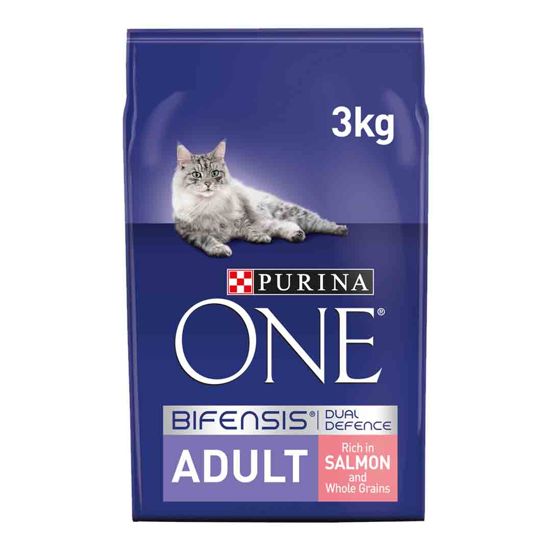 Purina ONE Adult Cat Food Rich in Salmon and Whole Grains 3kg