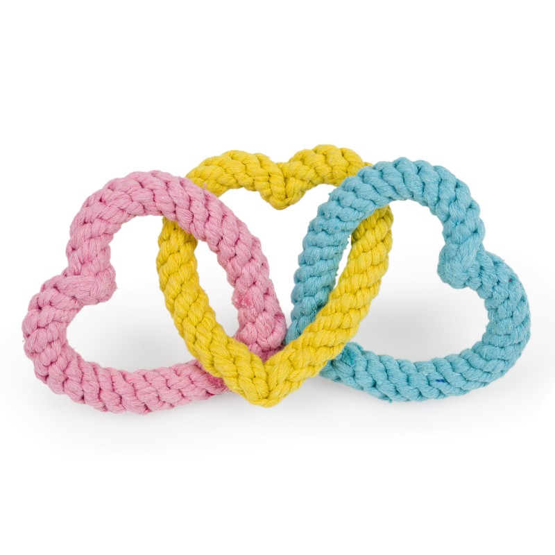 Petface Rope Hearts Dog Toy