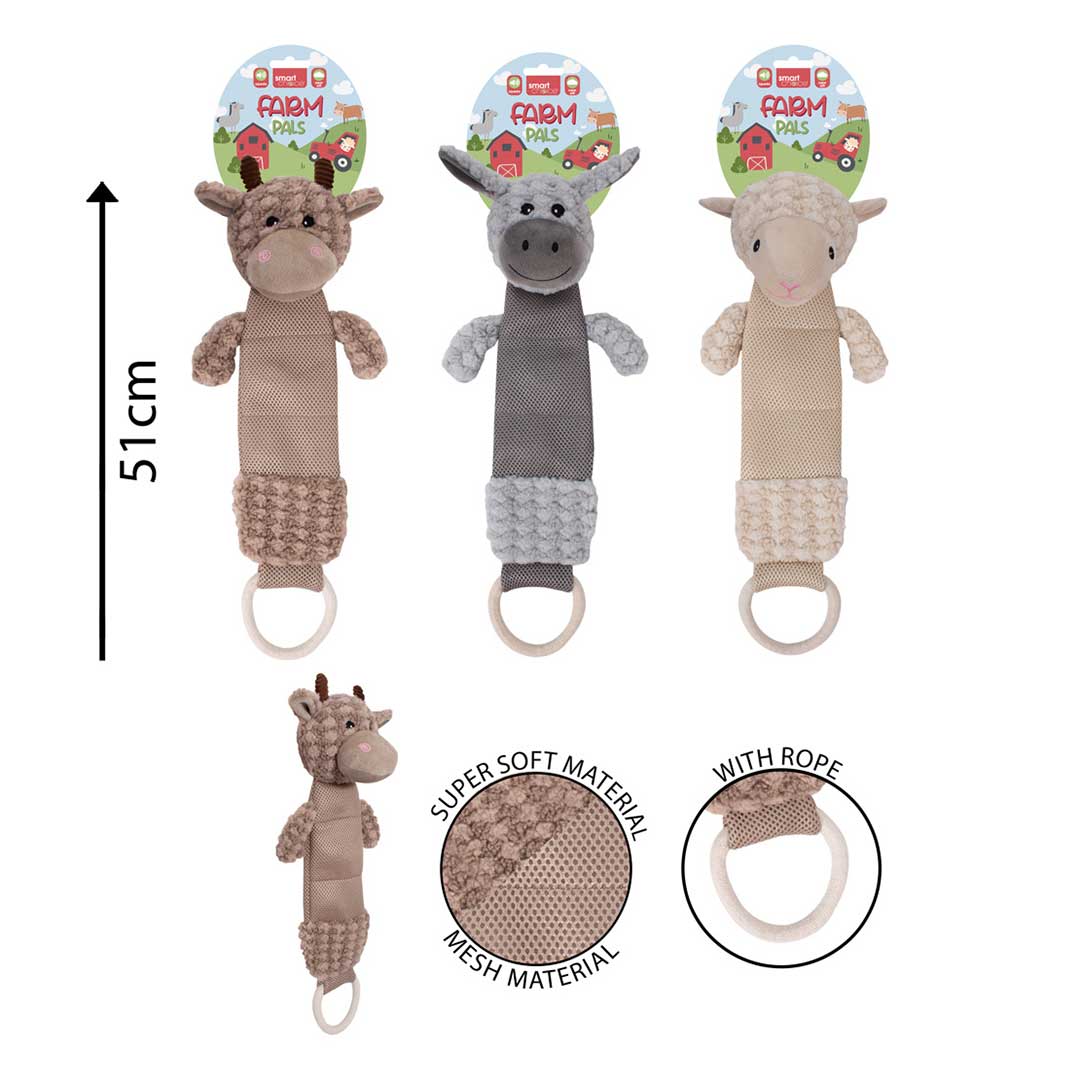Squeaker Plush Rope Animal Dog Toy