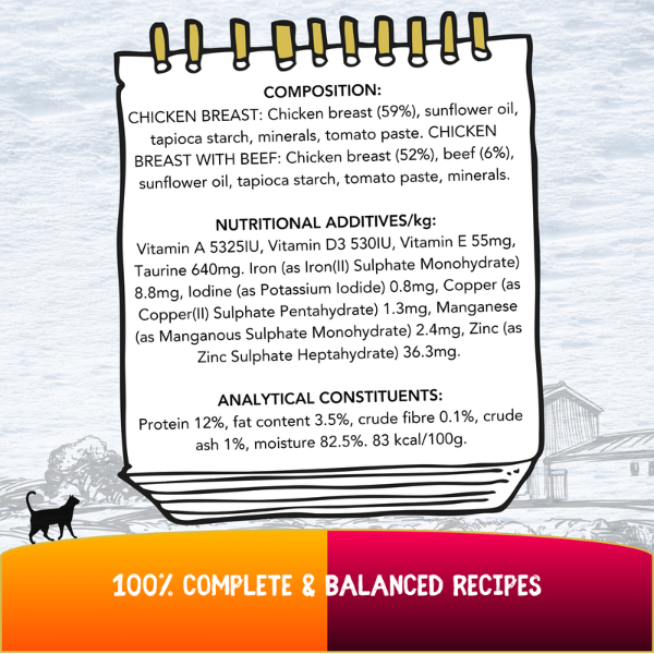 Cookhouse Luxury Complete Cat Food Chicken Breast Fillets in Jelly Multipack 6x70g