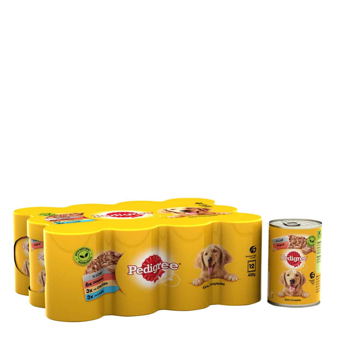 Pedigree Dog Food Tins Mixed Selection in Loaf 12 x 400g