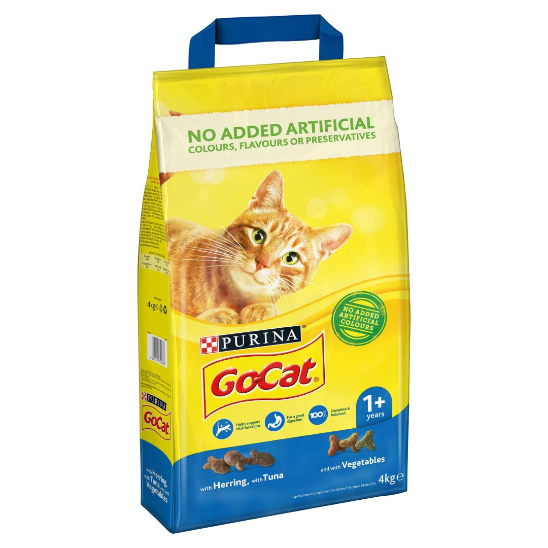 Go Cat Tuna, Herring and Vegetables Dry Cat Food 4kg