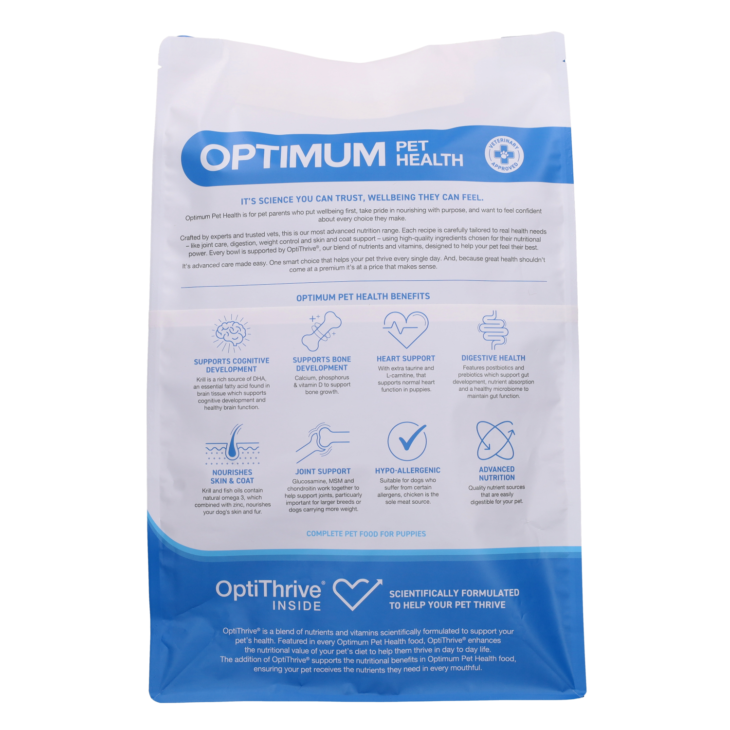 Optimum Pet Health Large Breed Puppy Dry Dog Food, 4kg