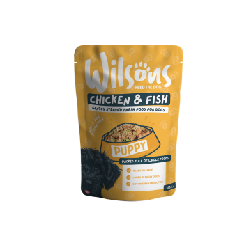 Wilsons Premium Fresh Dog Food, Puppy Chicken & Fish Fresh Dog Food 380g