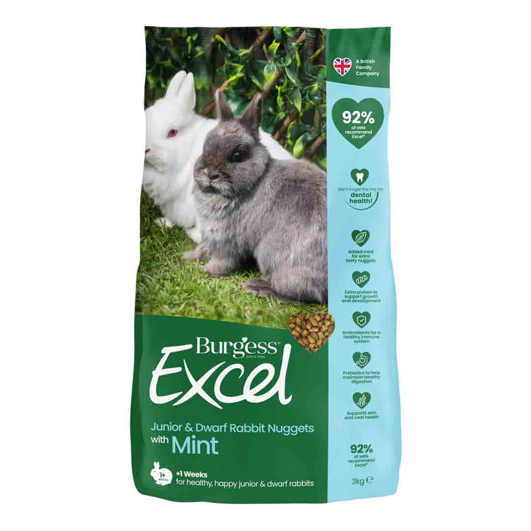 Excel Rabbit Food, Junior & Dwarf Tasty Nuggets 3kg