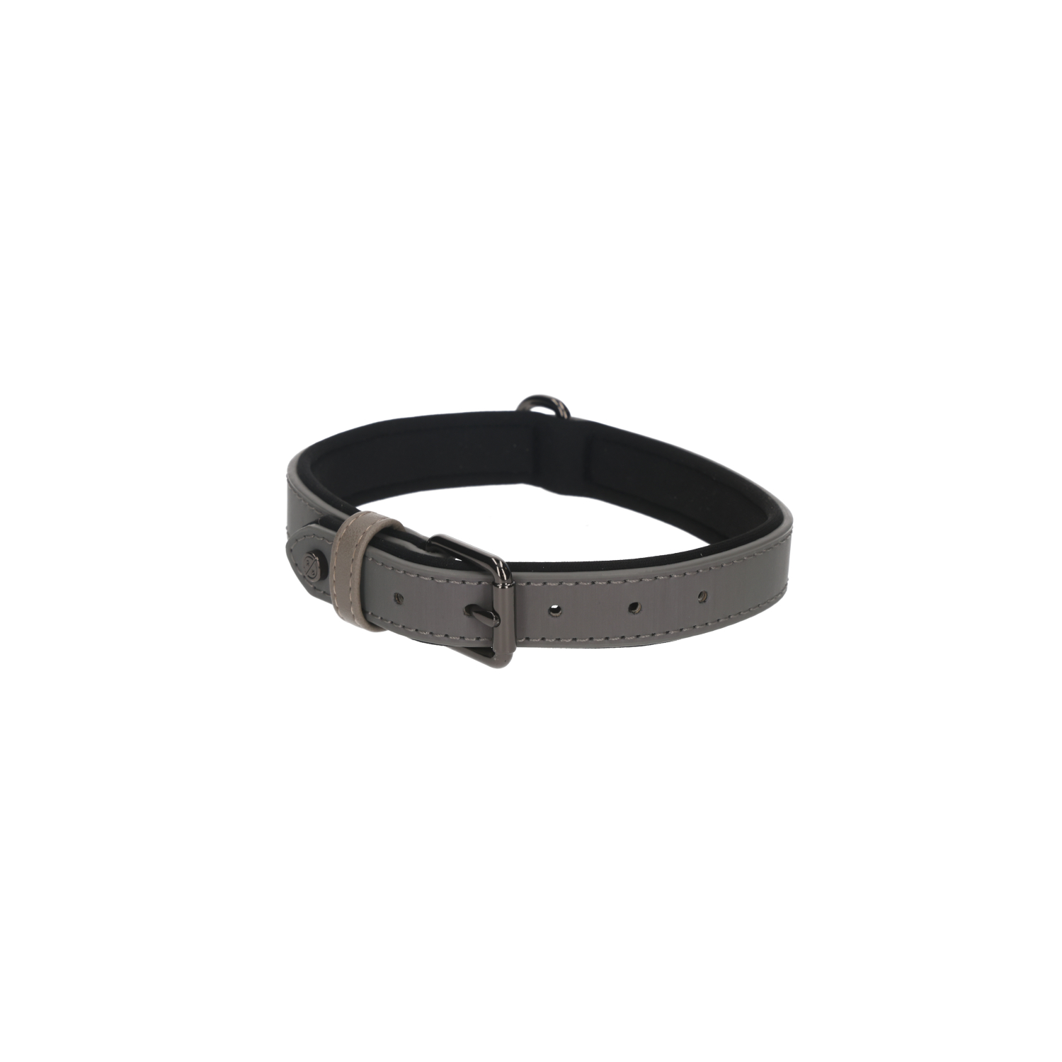 Rufus & Rosie Reflective Dog Collar, Small, Grey