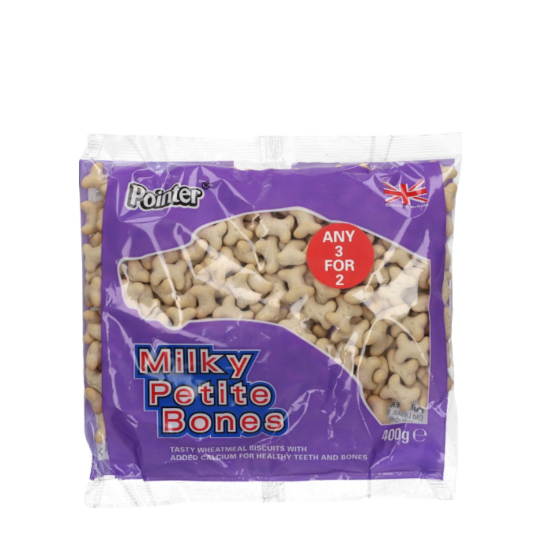 Pointer Milky Small Bones Dog Treat 400g