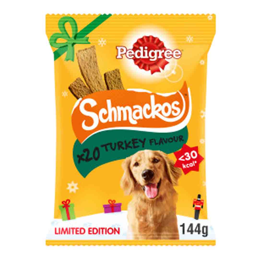 Pedigree Christmas Schmackos Dog Turkey 10 Pack