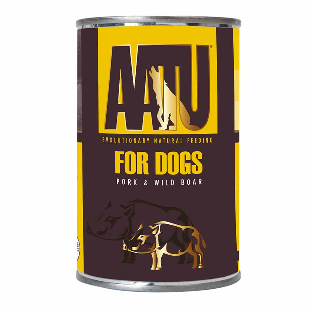 AATU Wet Dog Food Wild Boar and Pork Tin 400g