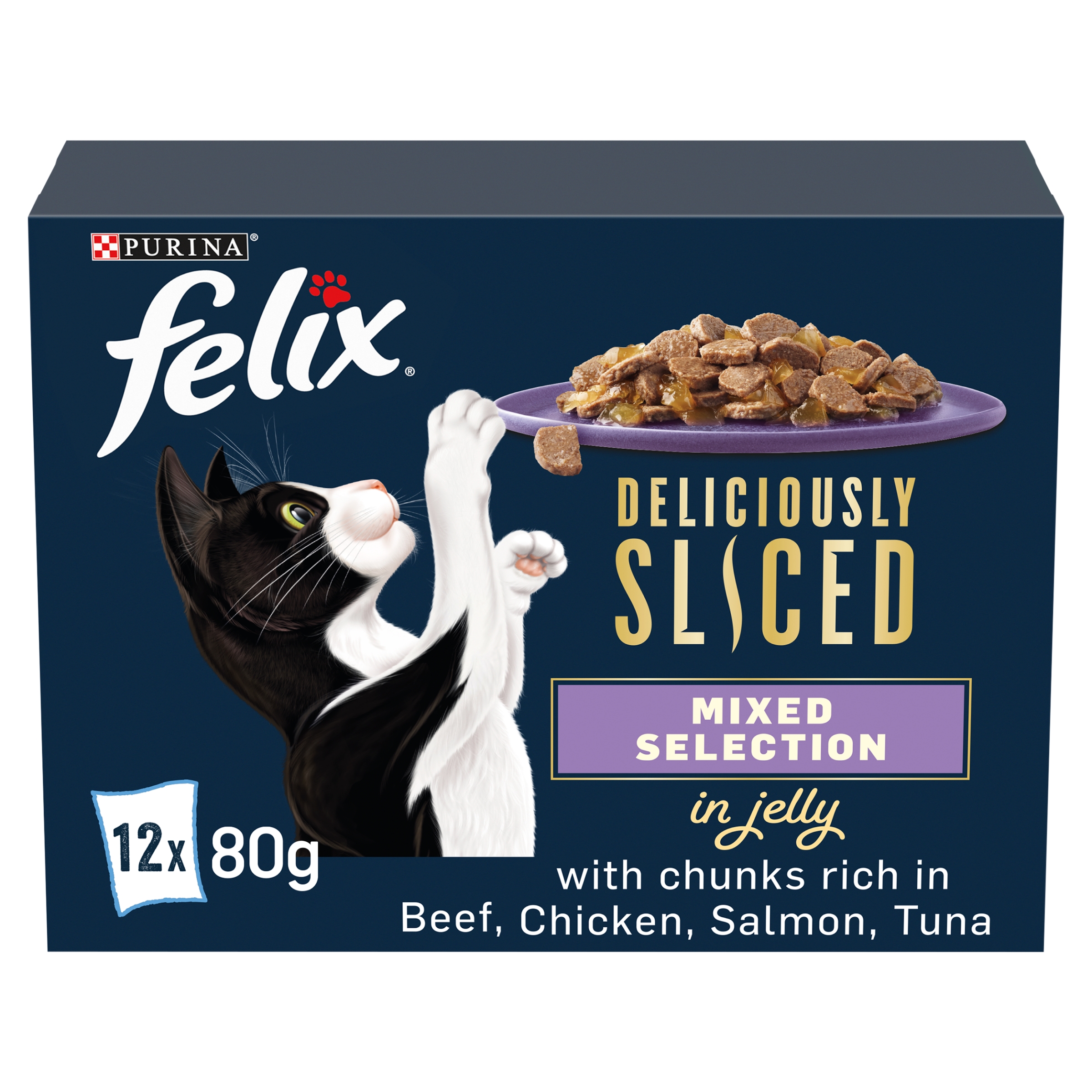 FELIX Deliciously Sliced Mixed Selection in Jelly Wet Cat Food 12x80g