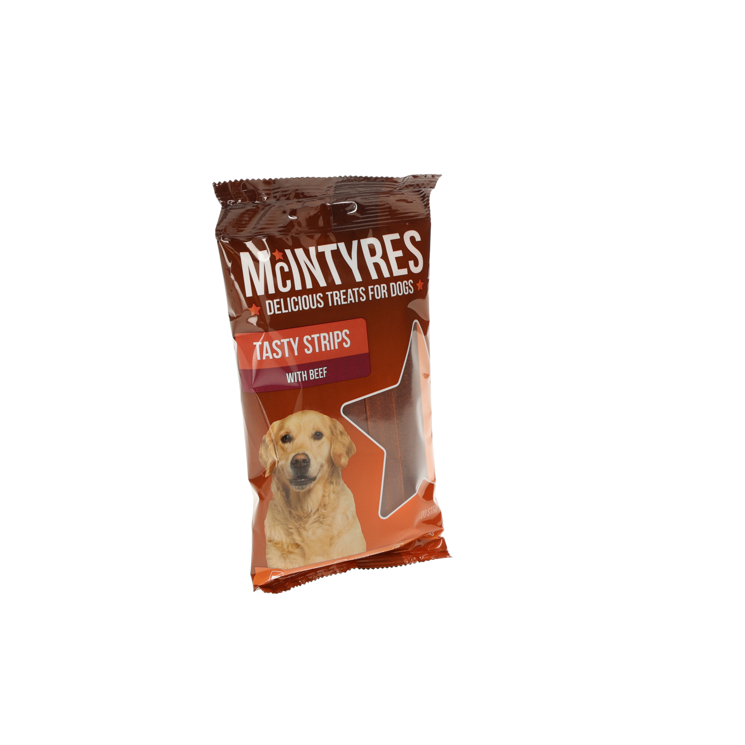 Mcintyres Tasty Beef Strip Dog Treats, 10 Pack
