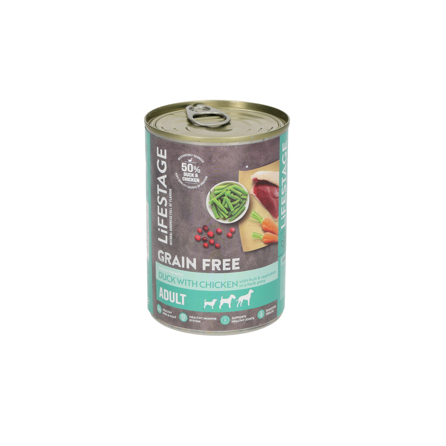 Lifestage Duck And Chicken with Vegetables Dog Food Can 390g