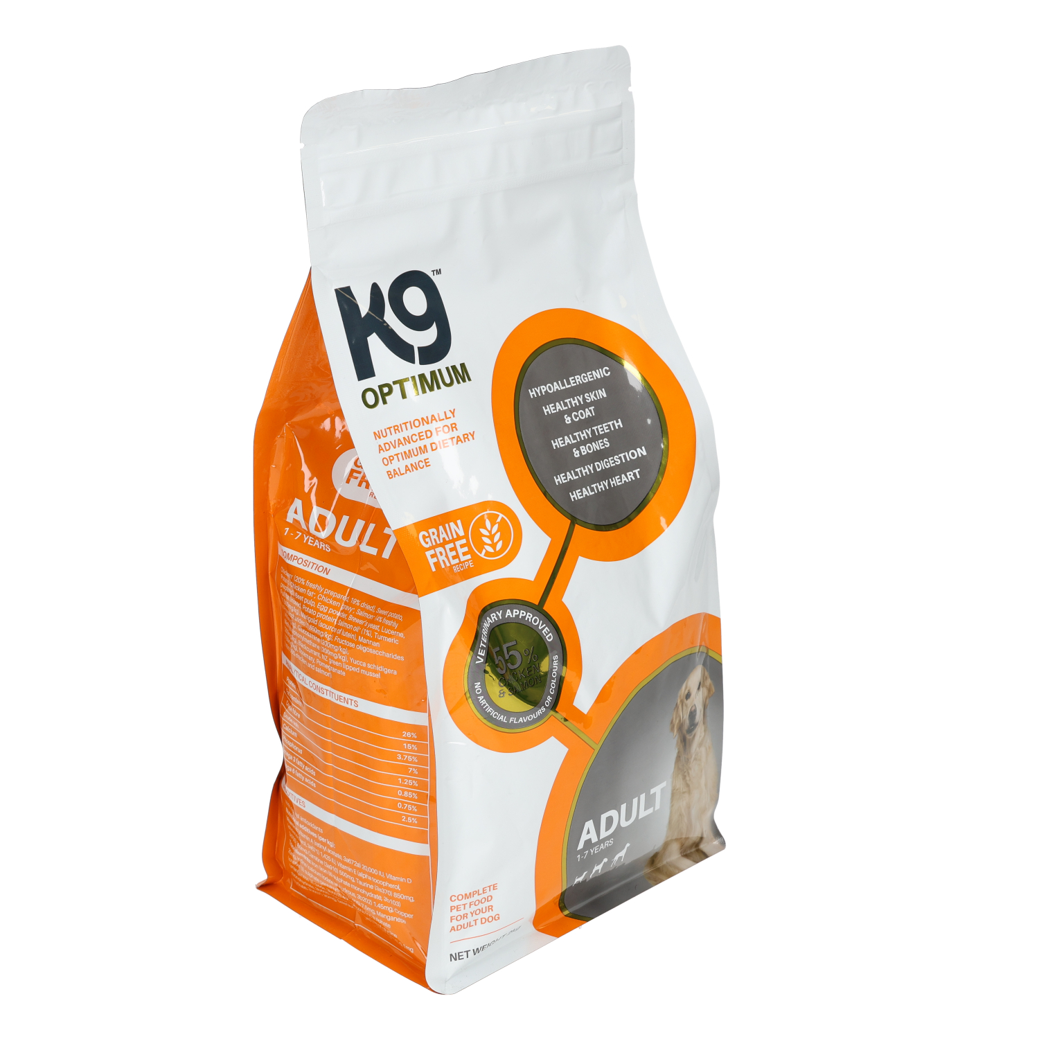 K9 Optimum Grain Free Adult Dog Food, Chicken & Rice, 2kg