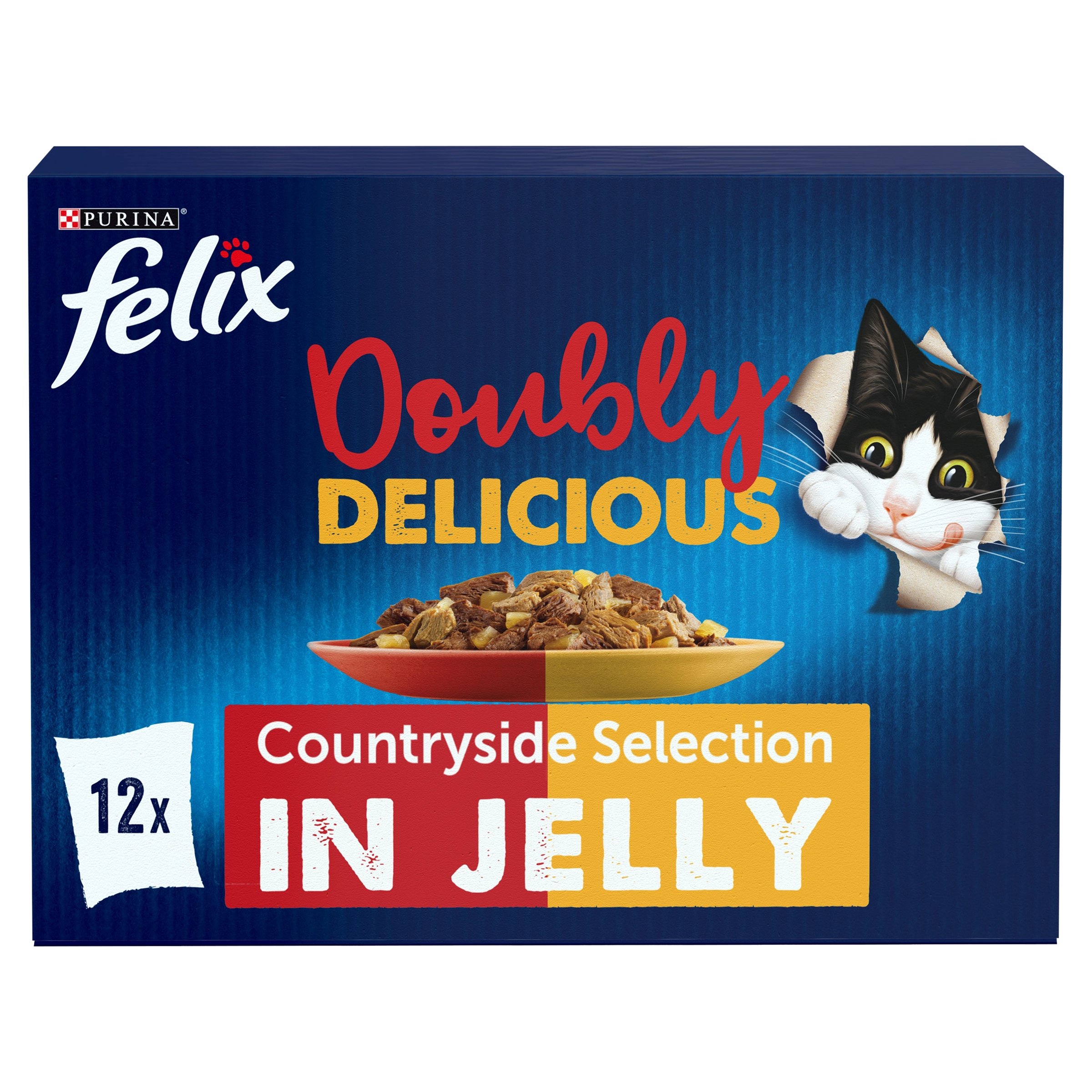 Felix Doubly Delicious Countryside Selection in Jelly Wet Cat Food 12x85g