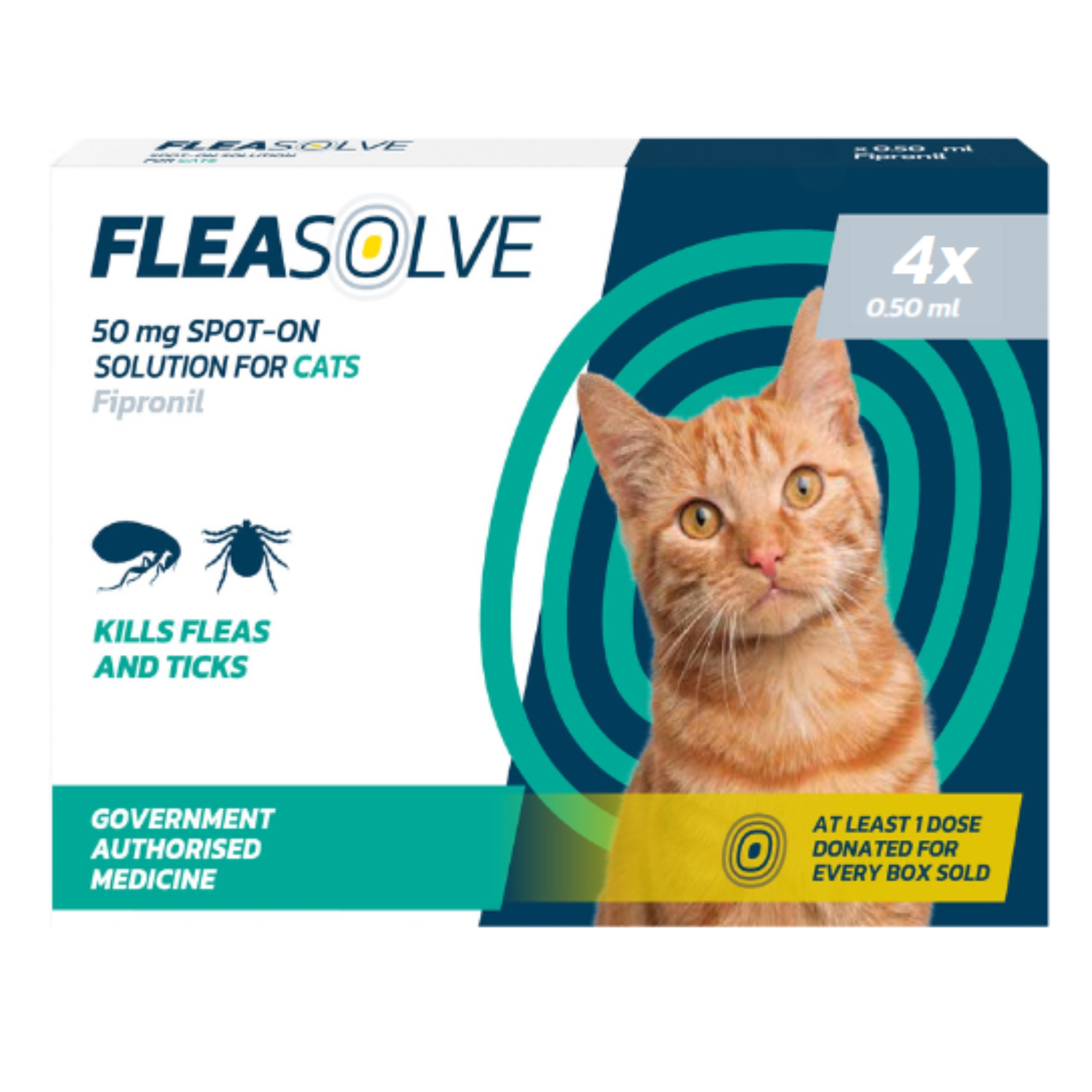 Fleasolve Spot-On Cat Flea Treatment 4 Pack