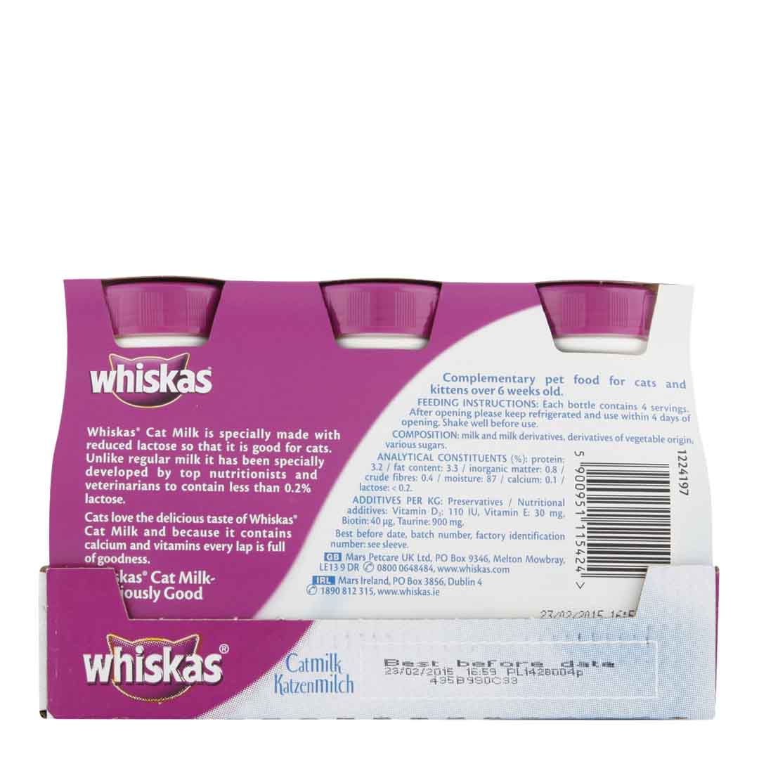 Whiskas Cat Milk, 3 x 200ml