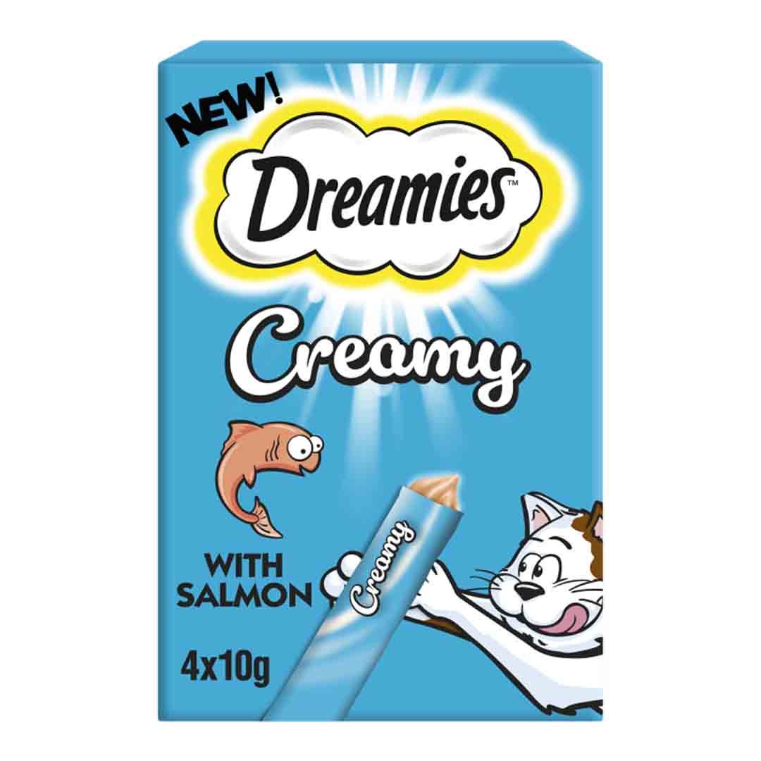 Dreamies Creamy Cat Treats with Salmon 40g