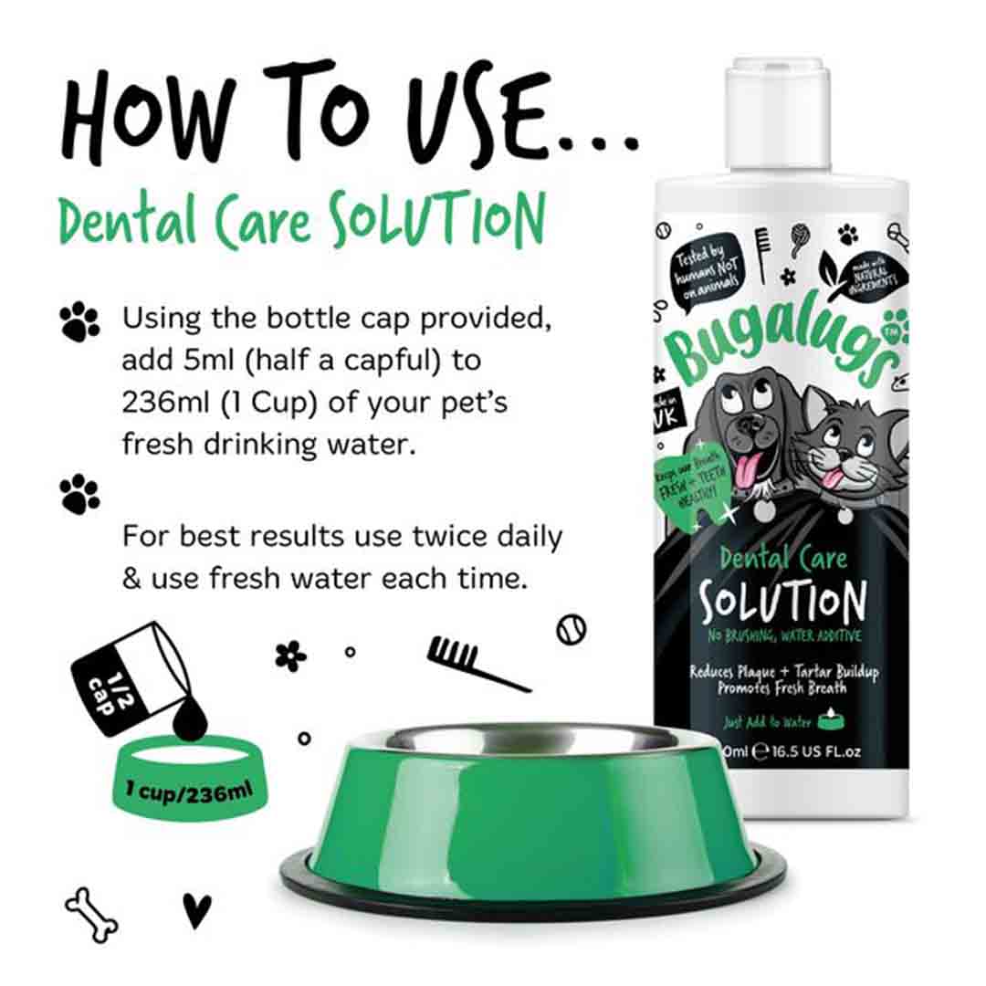 Bugalugs Dog & Cat Dental Care Water Additive 490ml